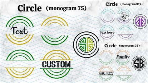Download Free Big Monogram Frame Bundle Cut Files