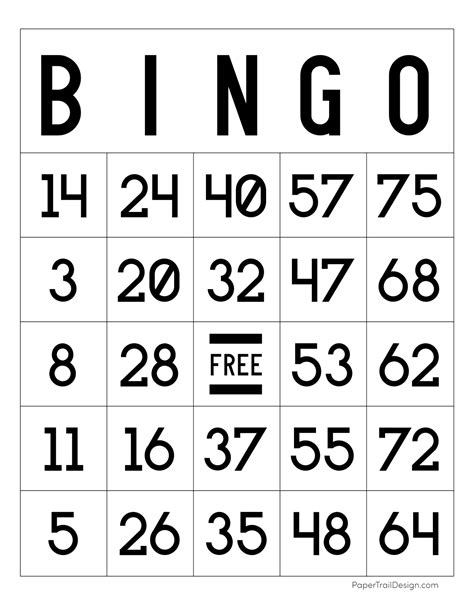 Free Bingo Games Printable