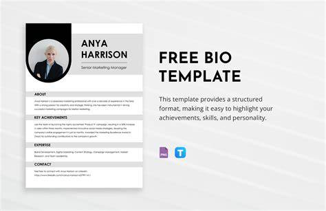 Free Bio Template Fill In Blank - Creative Sample Templates
