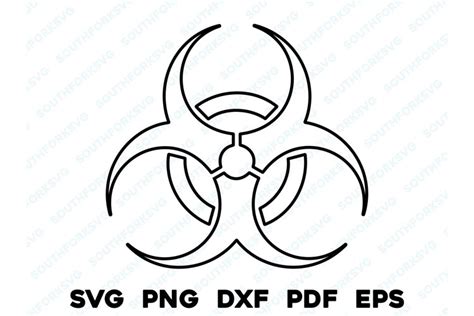 Download Free Biohazard SVG Files | Biohazard Warning Symbol Cut Files DXF Files