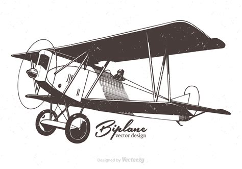 Download Free Biplane Illustration | SVG | PNG | DXF Files