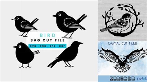 Download Free Bird Cut File Vector Silhouette .SVG .DXF Cut Images