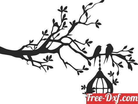 Download Free Birds on a Branch Duo Files DXF Files