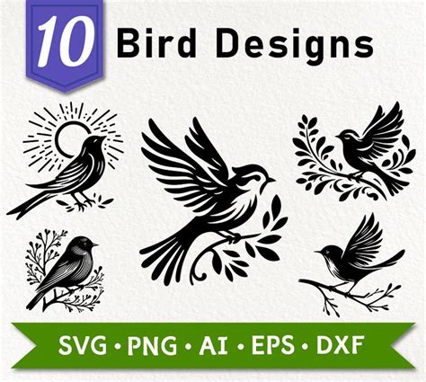 Download Free Birds set - SVG Birds Files For Crafts