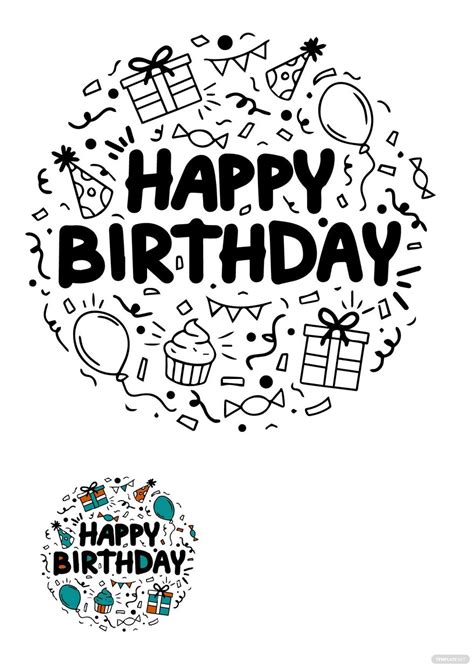 Download Free Birthday Doodle Booklet Printable