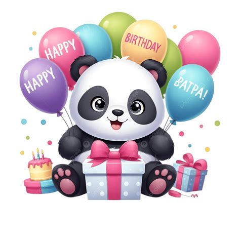 Download Free Birthday Pandas Cut Images