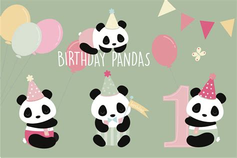 Download Free Birthday Pandas Files For Crafts