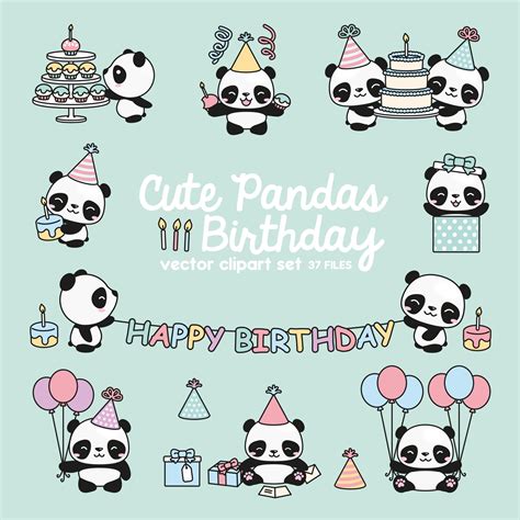 Download Free Birthday Pandas for Cricut Machine