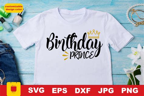 Download Free Birthday Prince Svg Cut File Commercial Use DXF Files