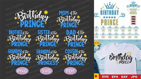 Download Free Birthday Prince Svg Cut File Commercial Use For Crafts