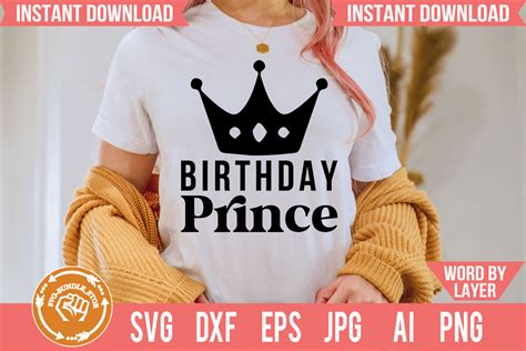 Download Free Birthday Prince Svg Cut File Cut Files