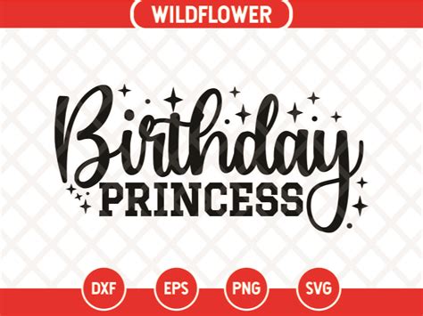 Download Free Birthday Princess Svg Cut File For Silhouette