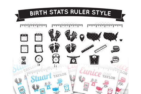 Download Free Birthday Stats template Creativefabrica DXF Files