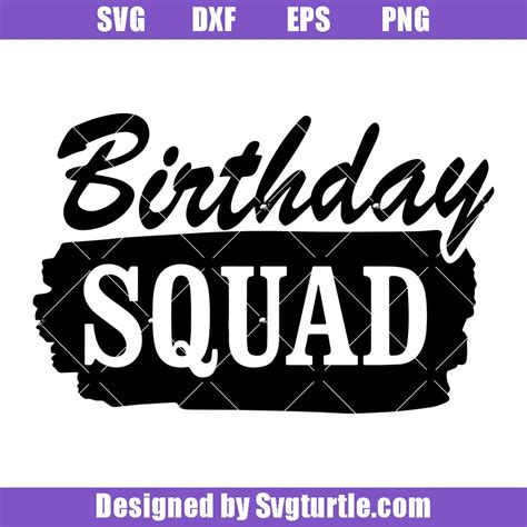 Download Free Birthday squad svg Files DXF Files