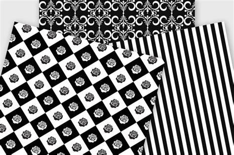 Download Free Black and White Patterned Digital Paper Files Free PSD Mockups