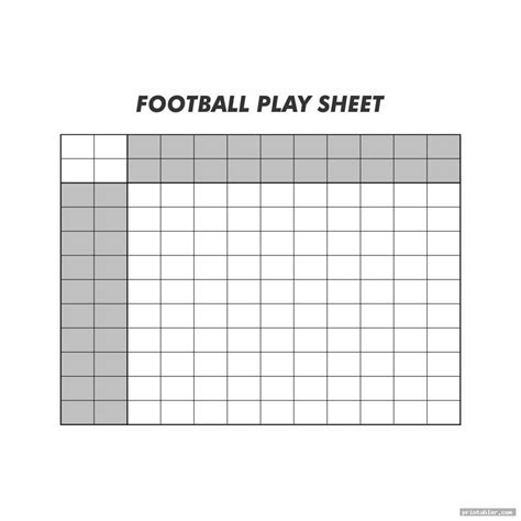 Free Blank Football Play Template