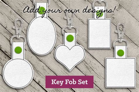 Download Free Blank ITH Key Fob Set | Applique Embroidery DXF Files