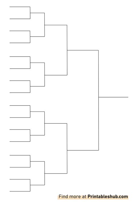 Free Blank Printable Tournament Brackets