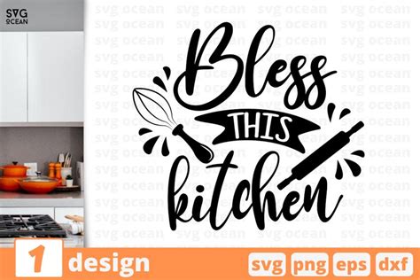 Download Free Bless This Kitchen SVG Cut File For Cricut