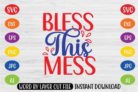 Download Free Bless This Mess SVG File Creativefabrica DXF Files