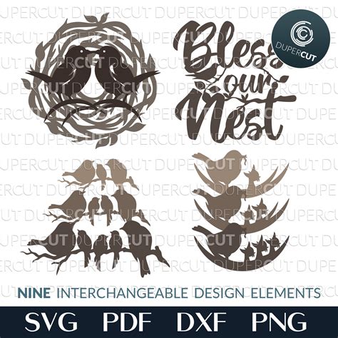 Download Free Bless This Nest SVG DXF Files