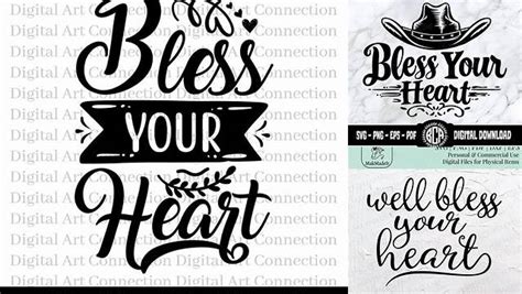 Download Free Bless Your Heart SVG Files For Crafts