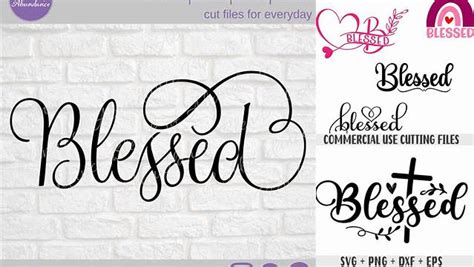 Download Free Blessed / Sign For Cricut