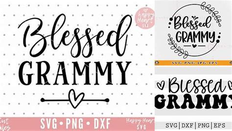 Download Free Blessed Grammy SVG/DXF/EPS File Crafts
