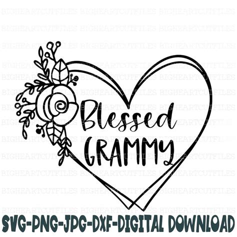 Download Free Blessed Grammy SVG/DXF/EPS File For Silhouette