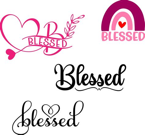 Download Free Blessed SVG Cut File For Silhouette