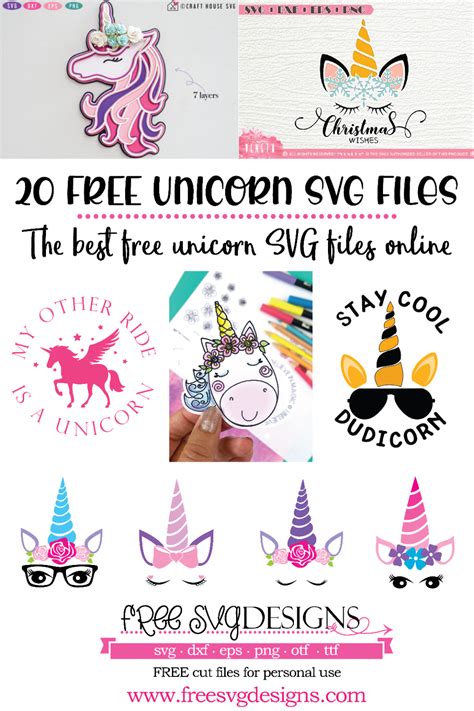 Download Free Blessed Unicorn SVG Files For Crafts