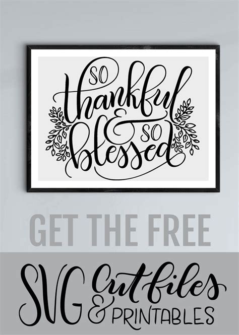 Download Free Blessed and Thankful SVG DXF Files