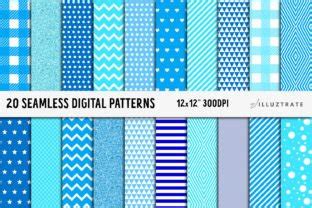 Download Free Blue Digital Paper - Blue Patterns Cricut SVG For Crafts