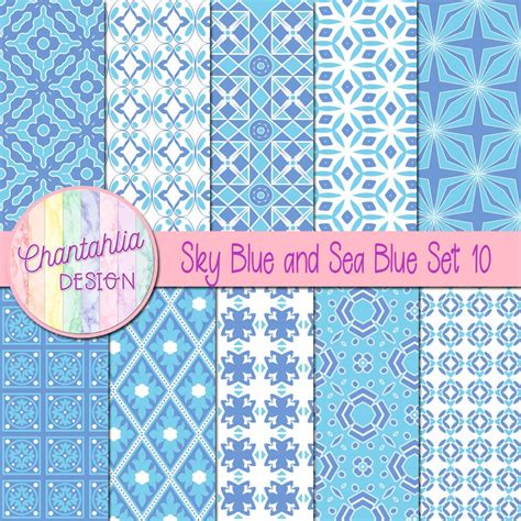 Download Free Blue Digital Paper - Blue Patterns Printable