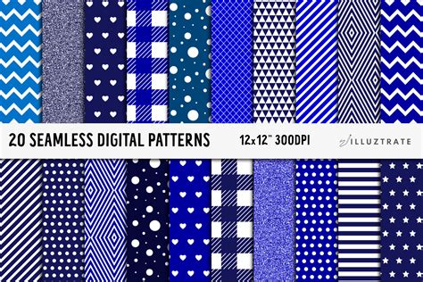 Download Free Blue Digital Paper - Blue Patterns Silhouette For Crafts
