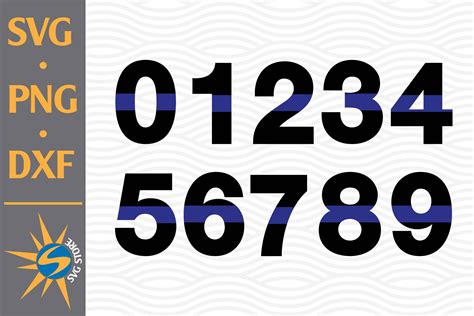 Download Free Blue Line Numbers SVG, PNG, DXF Digital Files Include For Cricut