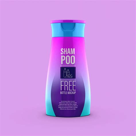 Download Free Blue Shampoo Bottle Mockup PSD Generator
