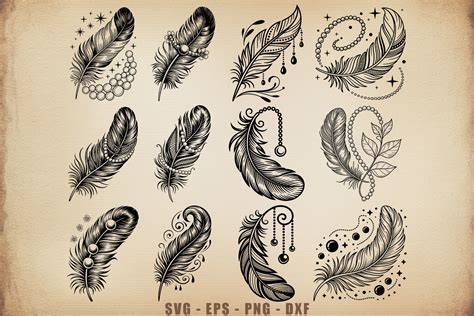 Download Free Boho Feather Bundle SVG/DXF/EPS/PNG/JPG/PDF For Crafts