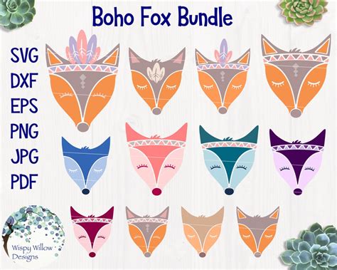 Download Free Boho Fox Bundle DXF Files