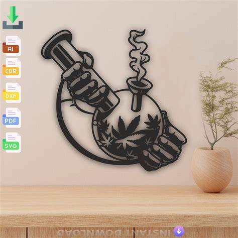 Download Free Bong Set Silhouette DXF Files