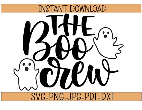 Download Free Boo Crew SVG-DXF-PNG For Crafts