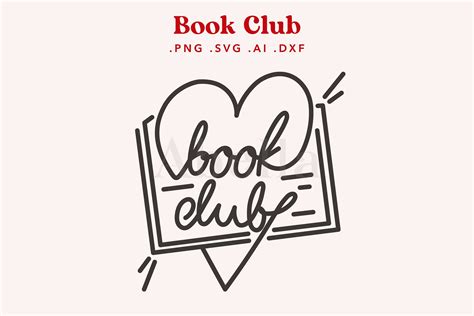 Download Free Book Club - SVG File, DXF File Easy Edite