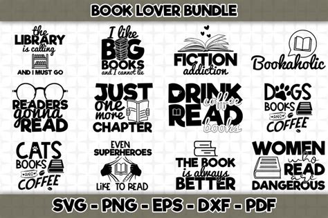 Download Free Book Lover SVG Bundle - 12 Designs Included Crafts