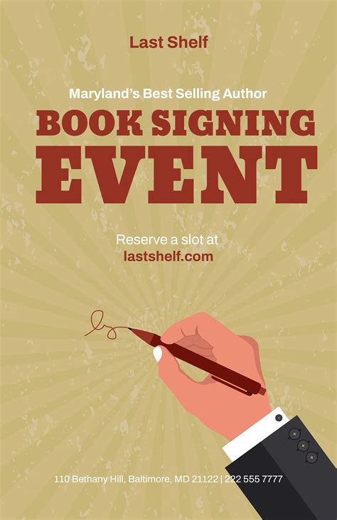 Free Book Signing Flyer Templates