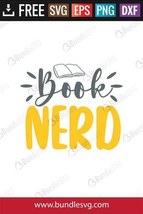 Download Free Book nerd SVG Cut File Commercial Use DXF Files
