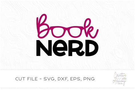 Download Free Book nerd SVG Cut File DXF Files