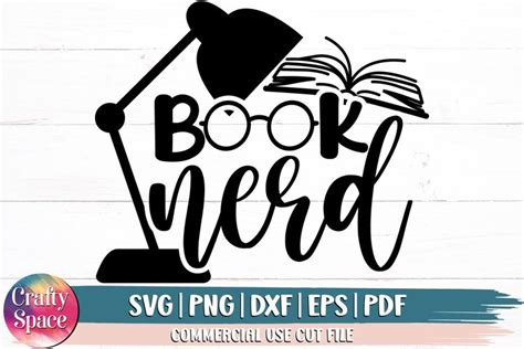 Download Free Book nerd SVG Cut File Printable