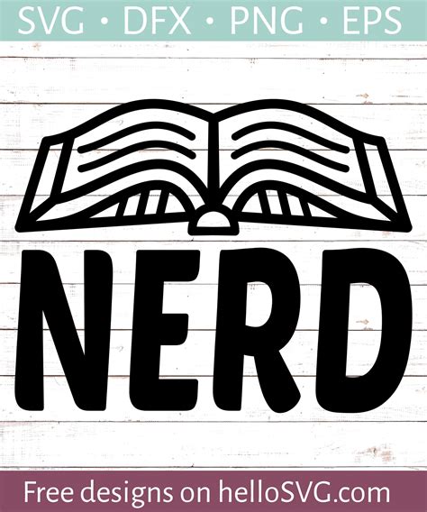 Download Free Book nerd SVG Cut File for Cricut Machine
