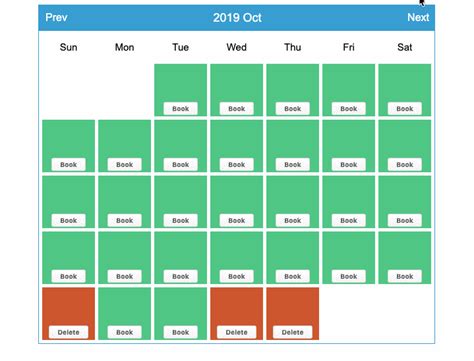 Free Booking Calendar Php Mysql