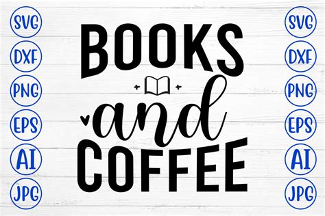 Download Free Books And Coffee SVG Cut File Silhouette DXF Files